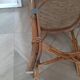 Vintage set of 2 garden woven rattan chairs - sky blue nets - 40