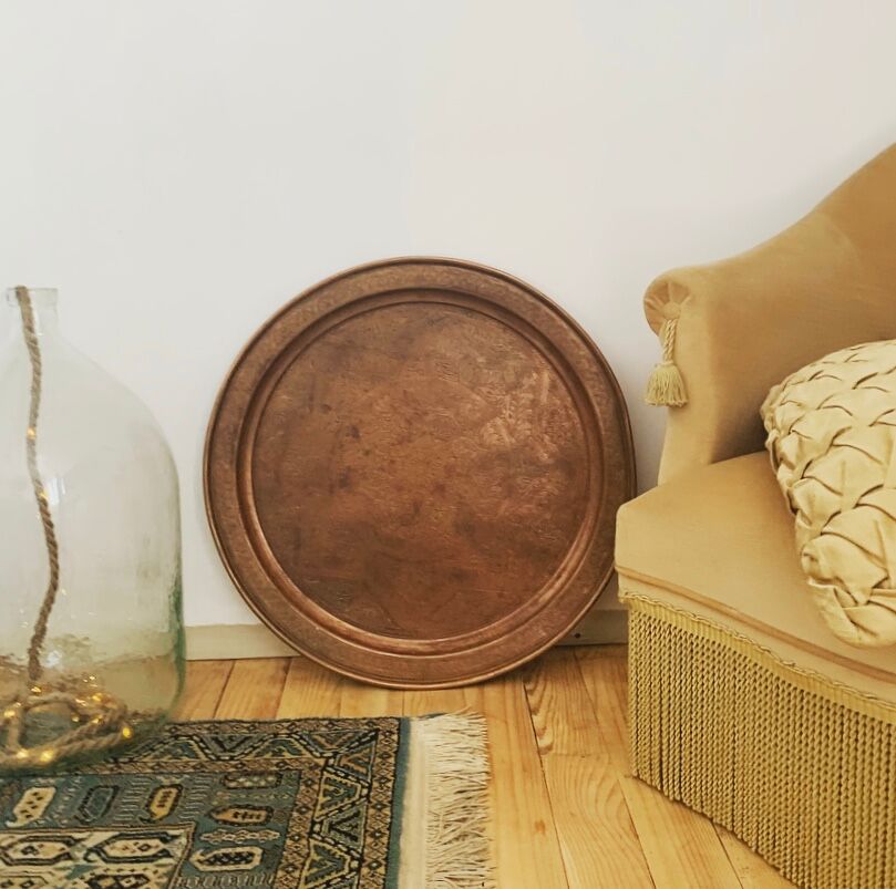 Moroccan copper tray