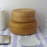 Set of 2 raffia baskets