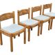 Vintage set of four Pinewood dining chairs Denmark