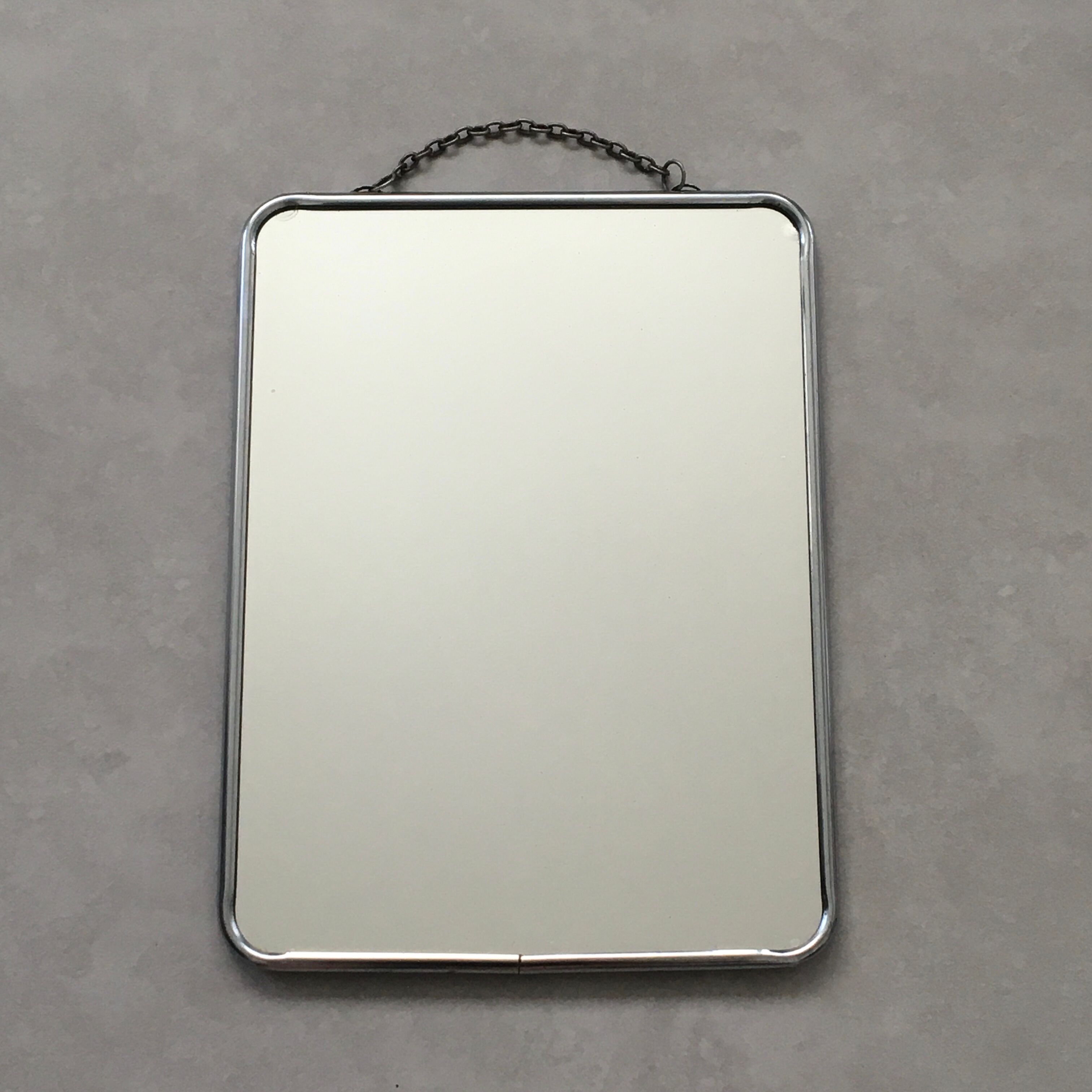 Barber mirror back vintage paper