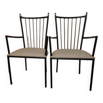 2 bridge armchairs by Colette Gueden