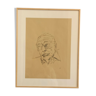 Original portrait sketch of an artist