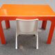 Fiberglass desk and gilac chair 1970