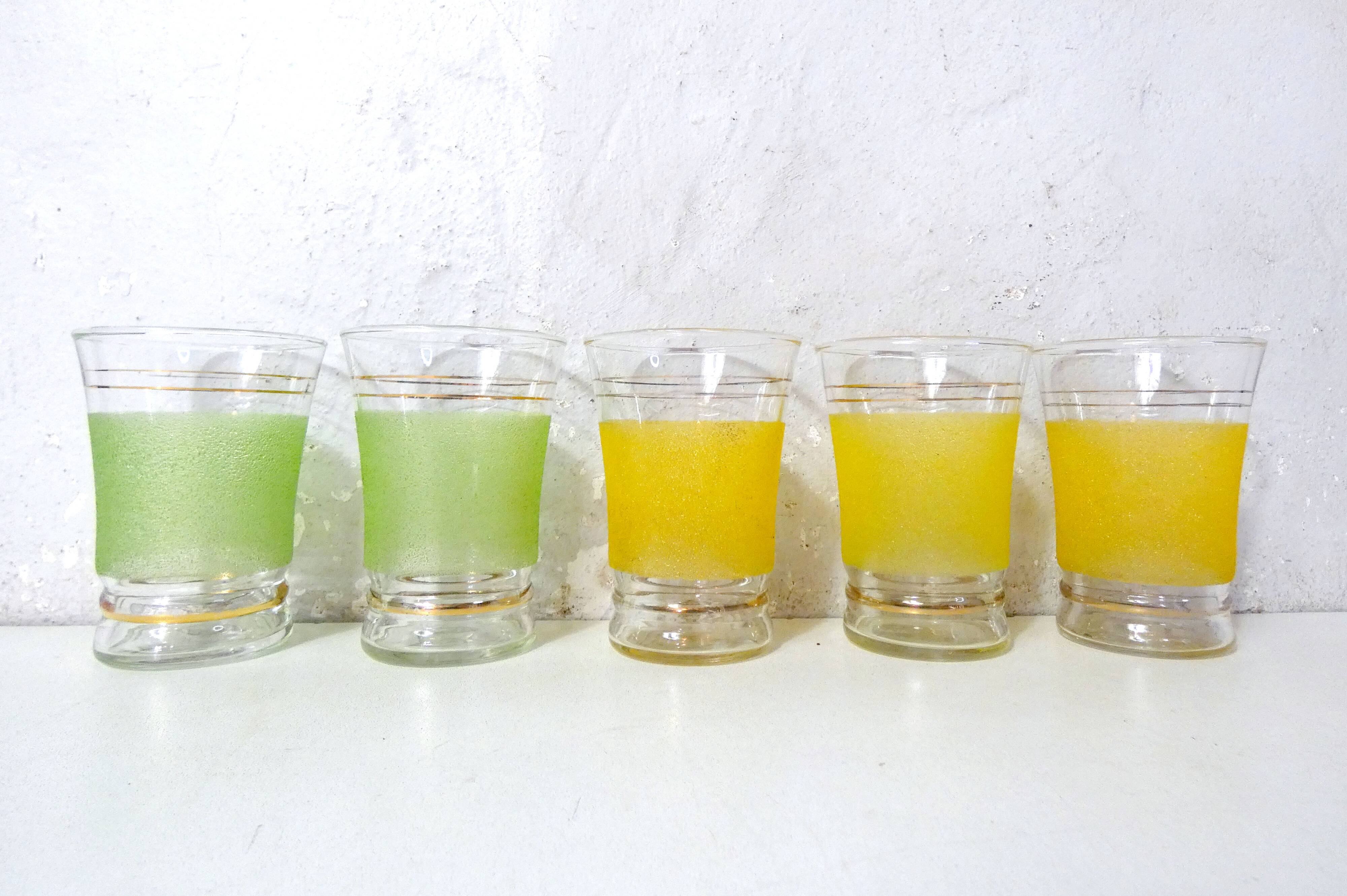 5 granita glasses