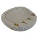 Paolo Traversi Ceramic & Gold Leaf Villari Tulip Plate Tray Vintage Italy 1