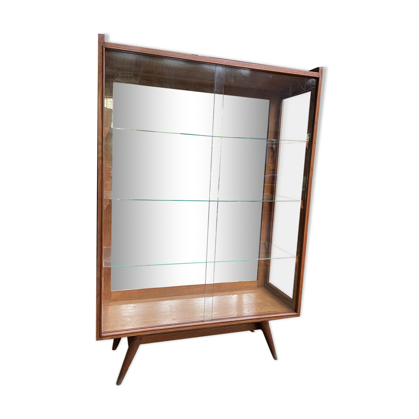 Vitrine scandinave en chêne 1960
