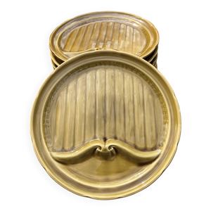 6 assiettes à asperges