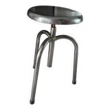 Height-adjustable tripod metal stool