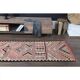 1970s Turkish Oushak Handmade Wool Cotton Pink Runner Rug 83x331