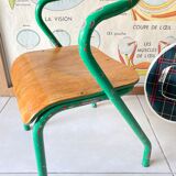 Vintage child school chair Jacques Hitier