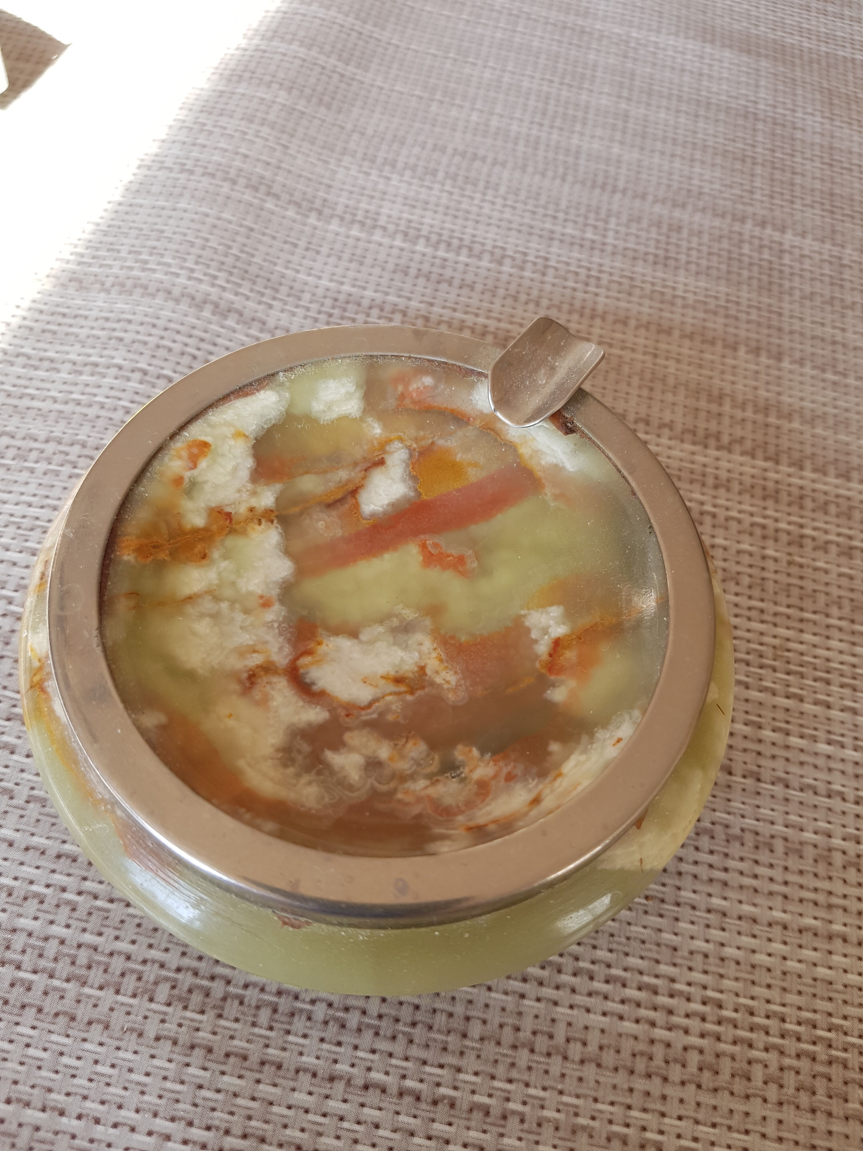 Ashtray + marble lighter