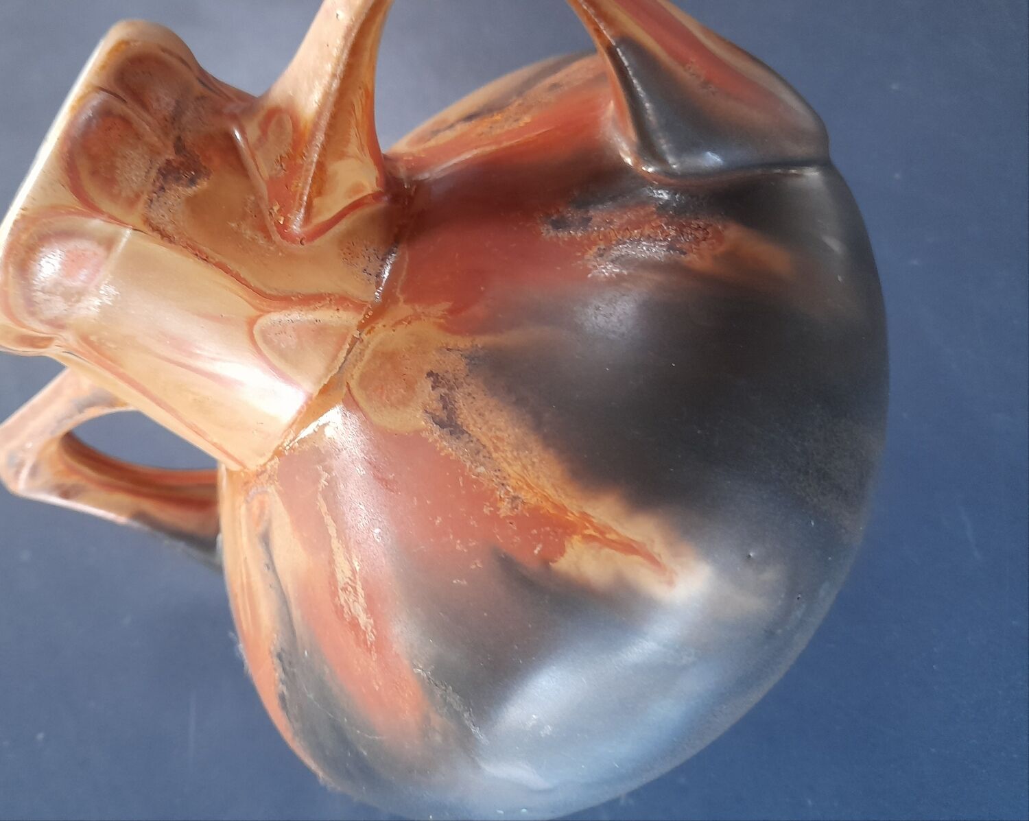 Art Deco stoneware vase signed