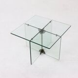 Italian Modern Glass Side Table 1970s