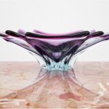 Violet platter, Czech glass, 1970s