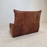 Montis “The Rock” Sofa In Brown Leather By Gerard Van Den Berg, 1970s