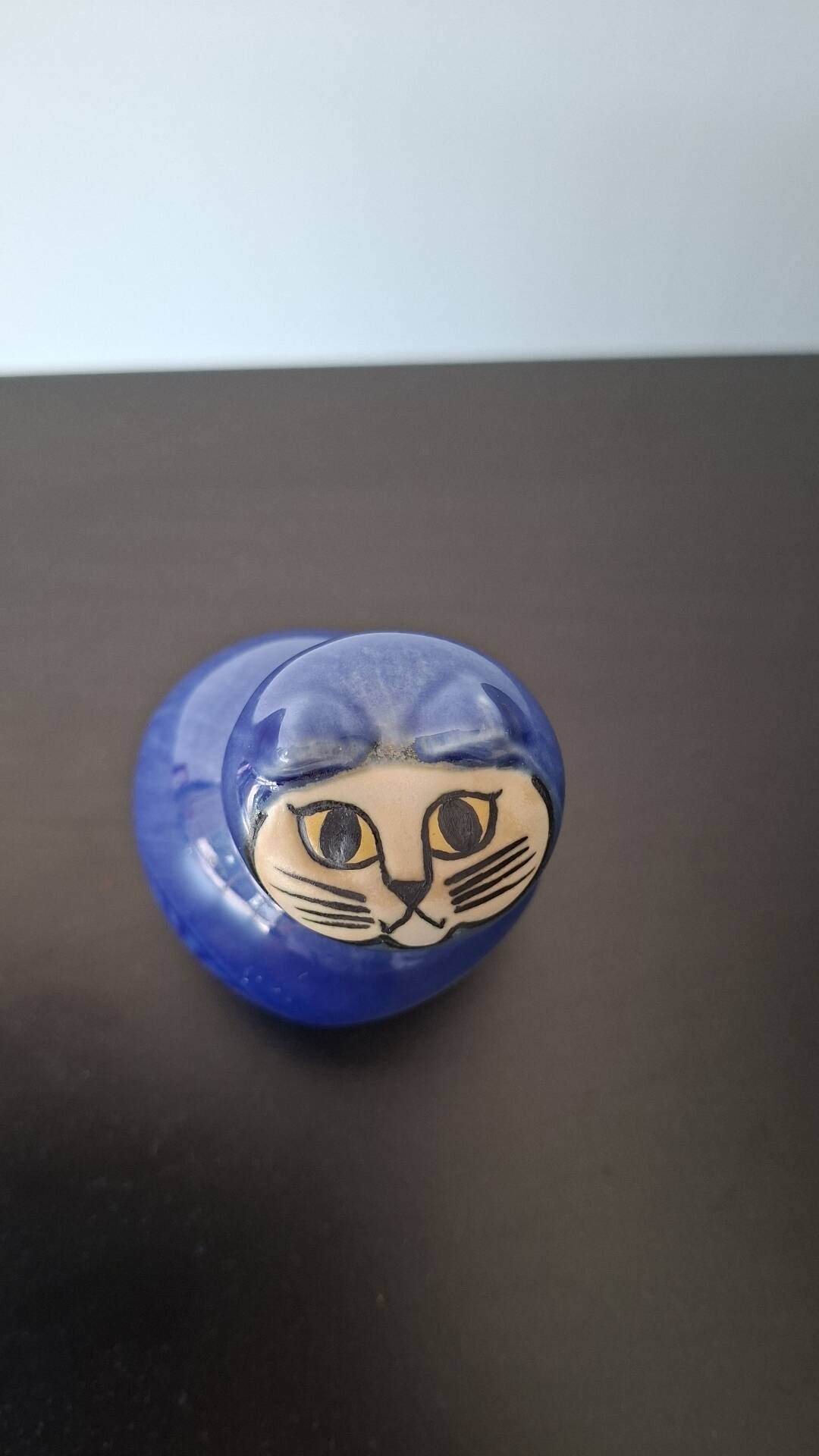 Ceramic cat mia cobalt blue lisa larson atelier gustavsberg