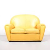 Poltrona Frau vanity fair beautiful yellow leather sofa