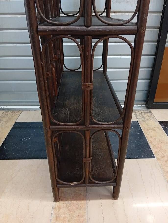 Etagère Bibliothèque rotin vintage