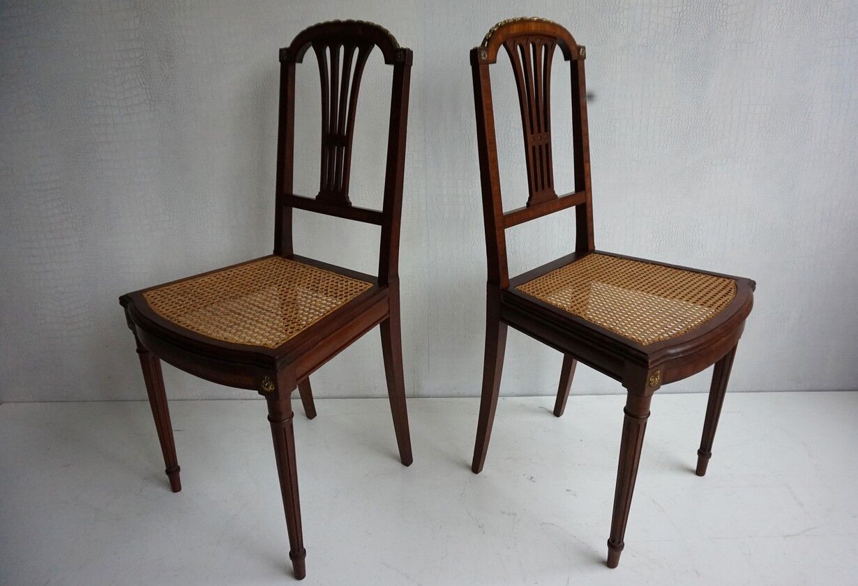 Pair of Louis XVI chairs circa 1870
