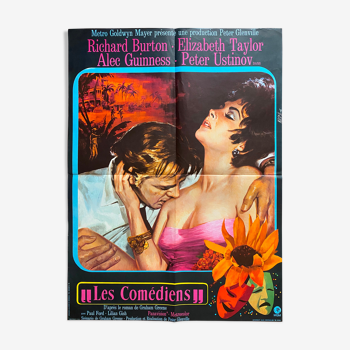 Affiche cinéma "Les Comédiens" Elizabeth Taylor 60x80cm 1967