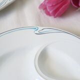 Set of 5 asparagus plates, Hamage, 1930, French manufacture, rare, art deco