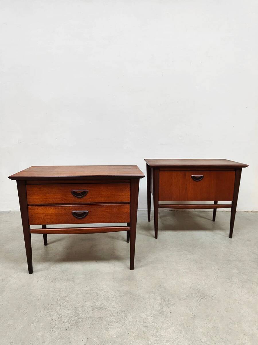 Webe bedside tables by Louis van Teeffelen, Holland 1960
