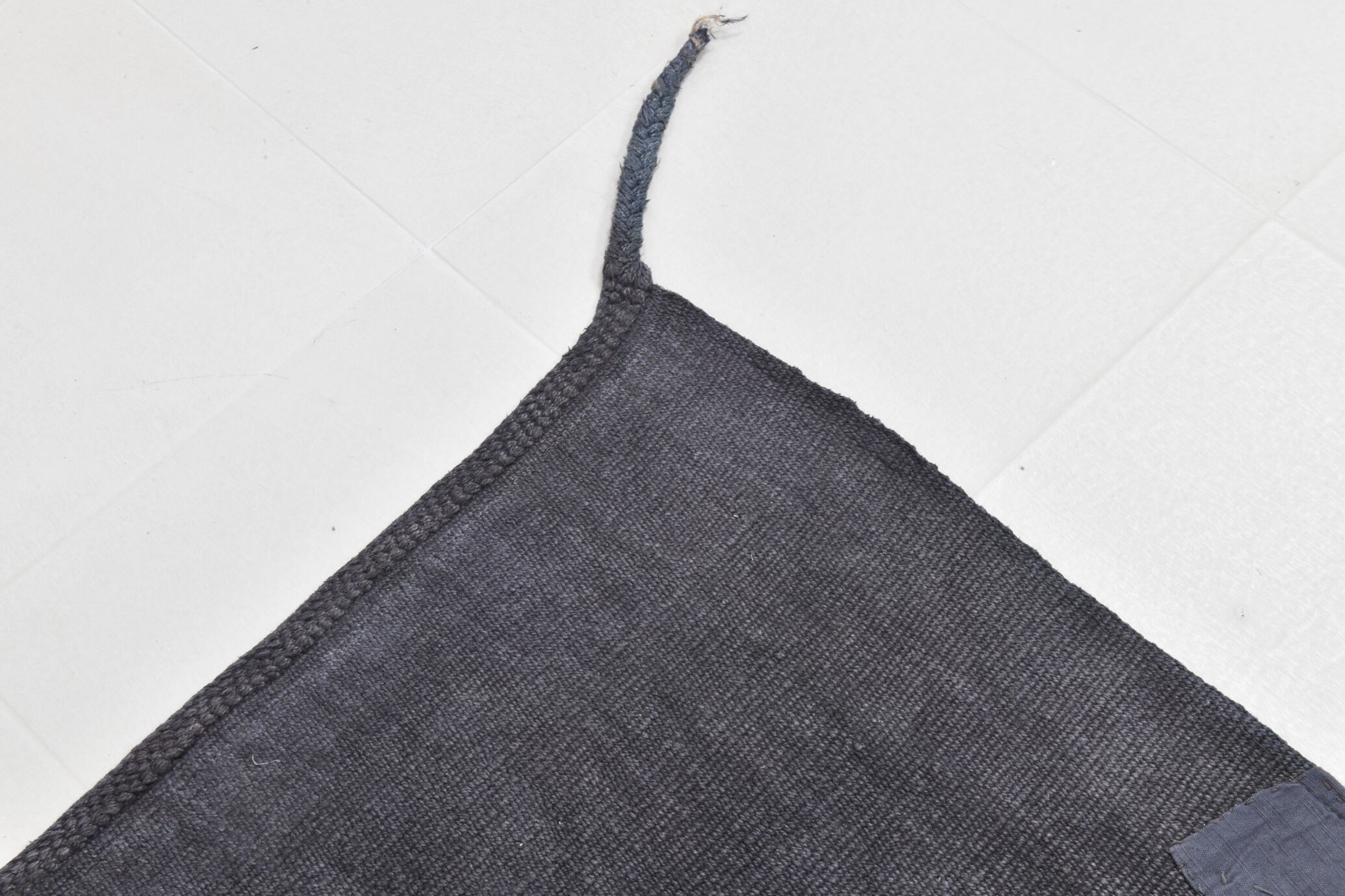 Patchy handmade hemp rug, 164x204cm