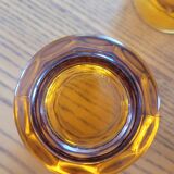 Set of 6 vintage amber glasses, Italy