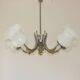 Lustre Art Nouveau vintage, années 1950 – 5 points lumineux