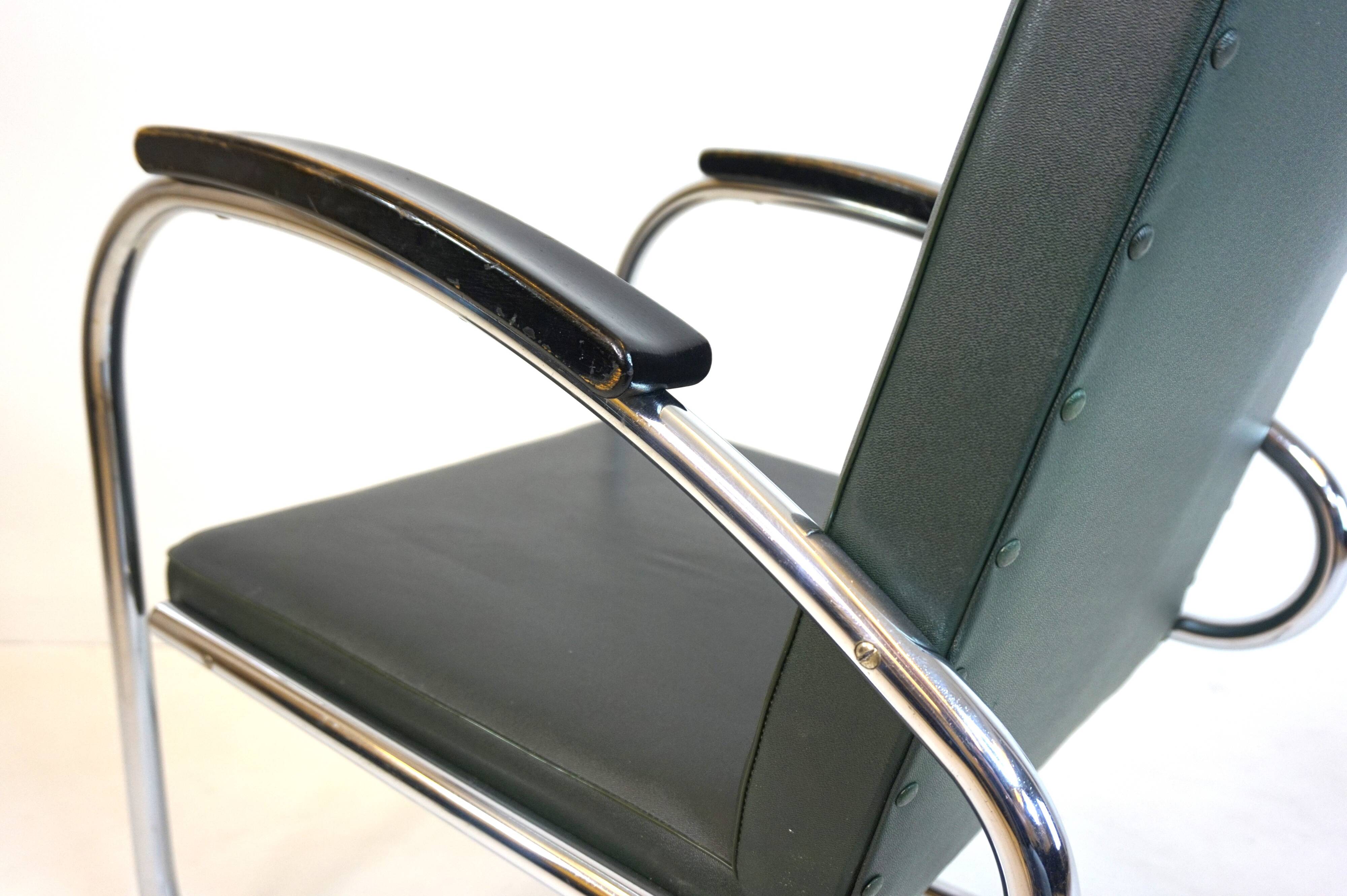 Fauteuil en acier tubulaire Mauser RS 7