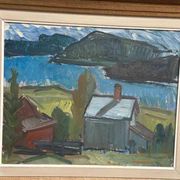 Swedish Oil on Panel – “Dockstafjärden” by Harald Öman