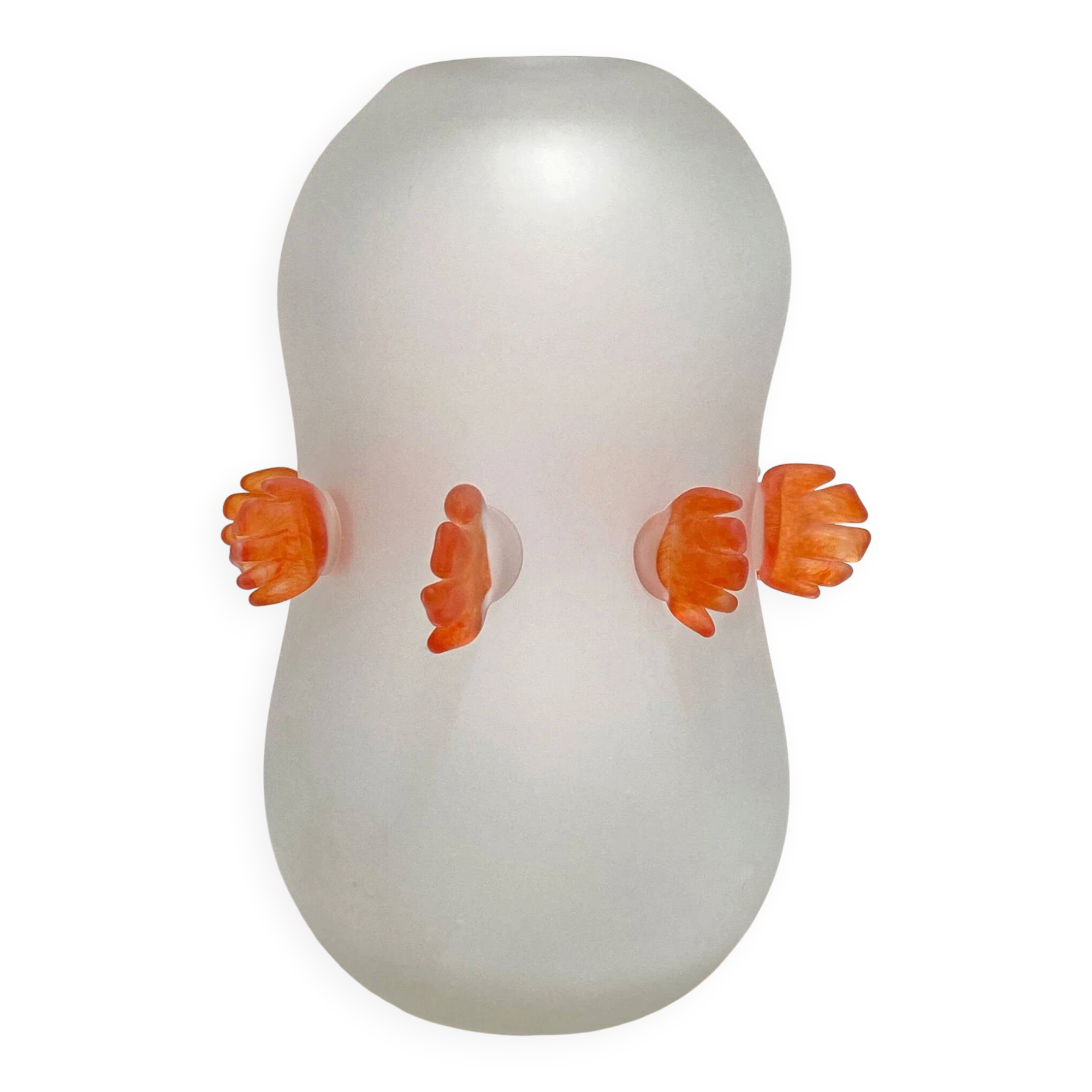 Red hand vase
