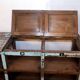 Old Burmese teak craft furniture with original blue patina