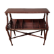 Console bibliothèque en acajou début XXème