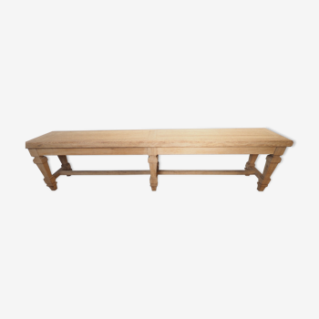 Bank of France oak bench early 20th century