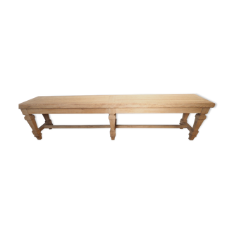 Bank of France oak bench early 20th century