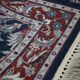 Beautifully Colored Blue Oriental Rug with Floral Pattern, 150 x 90 cm
