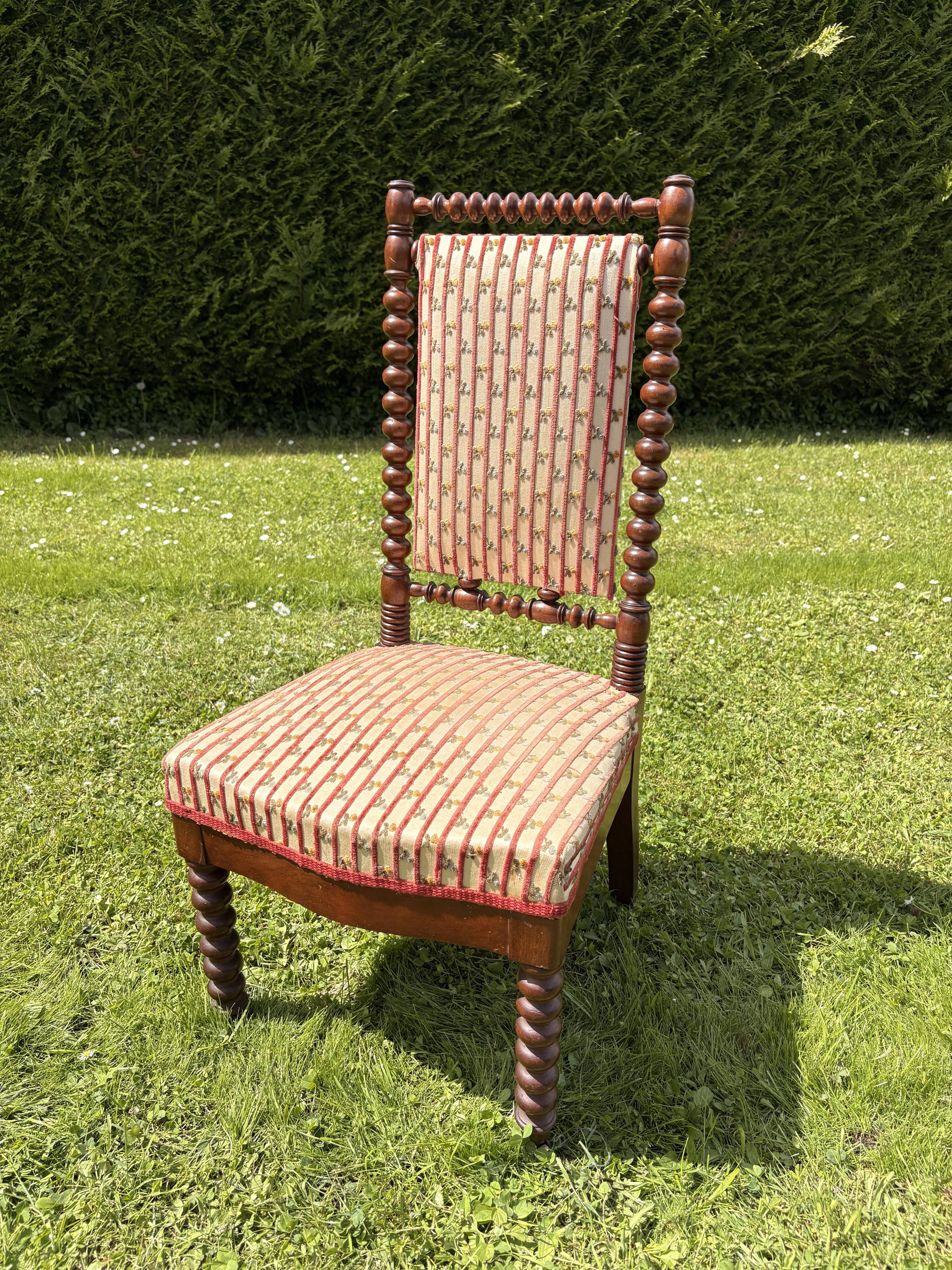 Napoleon III turned wood chair