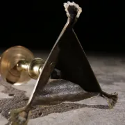17th-century French brass candlestick – circa 1690