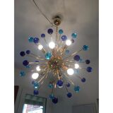 Lustre italien en verre de Murano