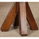 Pair of solid oak stools, French craftsmanship, 1960.