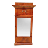 Biedermeier Cherry Wall Mirror with Brass Decor, South Germany, 1820s