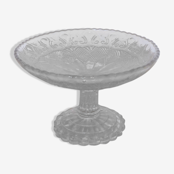 Compotier, fruit cup in molded glass