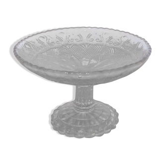Compotier, fruit cup in molded glass