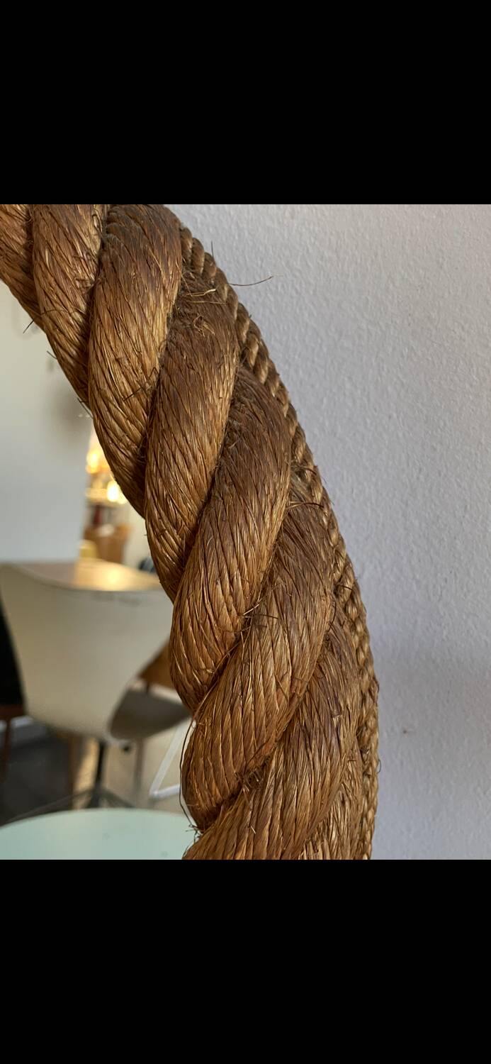 Vintage rope mirror french 1970s