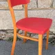 Set of 6 relooked Thonet chairs — vitamin red retro vintage style