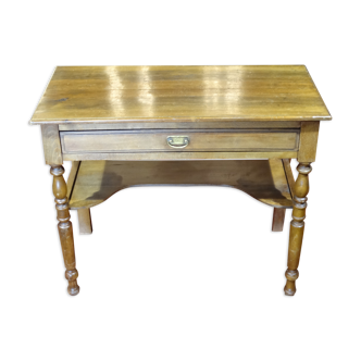 Bureau d'appoint avec un tiroir et étagère en hêtre 90 x 45 cm