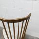 Pair of Baumann Menuet chairs, Honey patina, White vinyl seats