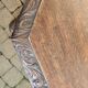 Large octagonal side table in carved solid oak, s